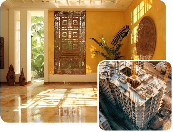 Golden rock construction and interiors